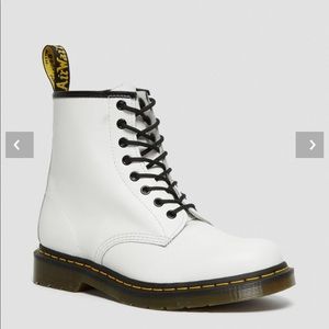 Doc Martens 1460 Smooth Leather Lace Up Boots White